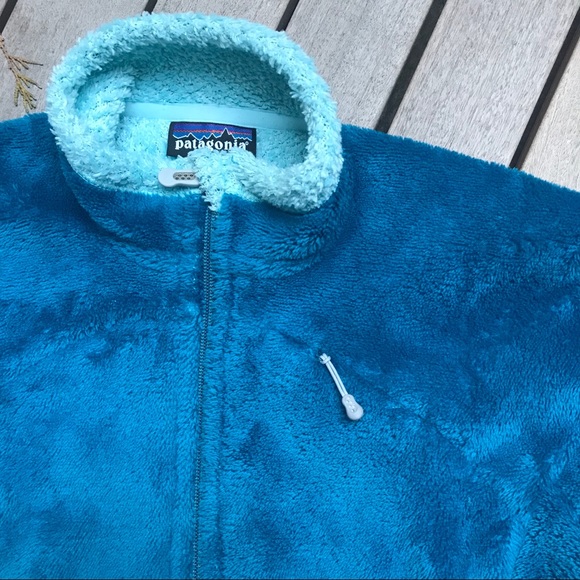 Patagonia | Blue Zip Up Fleece Sweater w Pockets - Picture 3 of 6